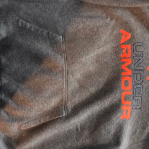 Grey and orange under armour hoodie - Picture 2 of 3